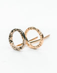 X-O Studs - 22k/18k Gold + Oxidized Silver - KMJ Kate Maller Jewelry Jewelry - Earrings
