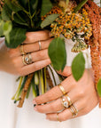 Crown Shadow Band -18ky Gold, 14kpw + VS Diamonds - KMJ Kate Maller Jewelry Jewelry - Bridal