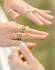Legacy Diamond Ring - Salt + Pepper Brilliant Cut Diamond set in a 18ky Gold Smooth Bezel on a 14kpw Gold Band - KMJ Kate Maller Jewelry Jewelry - Bridal