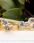Legacy Diamond Ring - Salt + Pepper Brilliant Cut Diamond set in an 18ky Gold Hammered Medium Bezel with Flush Set VS side Diamonds - KMJ Kate Maller Jewelry Jewelry - Bridal