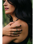 Luxe Aspen Band - Oxidized Silver + Reclaimed Diamonds - KMJ Kate Maller Jewelry Jewelry - Rings