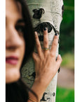 Luxe Aspen Band - Oxidized Silver + Reclaimed Diamonds - KMJ Kate Maller Jewelry Jewelry - Rings