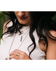 Mini Classic Aspen Necklace - 18k gold, Oxidized Silver + Reclaimed Diamonds - KMJ Kate Maller Jewelry Jewelry - Necklaces