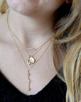 Celestial Sign Necklace; Scorpio - 18k Gold + Diamond
