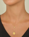 Celestial Sign Necklace; Scorpio - 18k Gold + Diamond