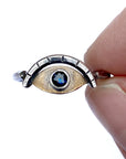 Ojo Ring - Brass, Silver + Sapphire