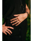 Aspen Stackers - Oxidized Silver + Reclaimed Diamonds - KMJ Kate Maller Jewelry Jewelry - Bridal