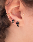 Small Kite Stone Studs - 18k Gold