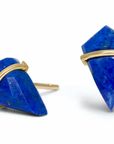 Small Kite Stone Studs - 18k Gold