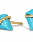 Teeny Kite Stone Studs - 18k Gold