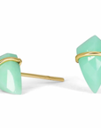 Small Kite Stone Studs - 18k Gold