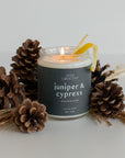 Juniper + Cypress - 8 oz Hand-Poured Soy Candle