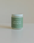 Matcha + Lemongrass - 8 oz Hand-Poured Soy Candle