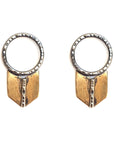 Archer Studs - Sterling Silver + Brass - KMJ Claire Sommers Buck Jewelry - Earrings
