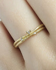 Diamond Encrusted Wrap Band - 18k + White Diamonds - KMJ Ruth Tomlinson Jewelry - Bridal