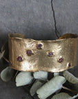 Eos Cuff - Ruby + Brass - KMJ Emilie Shapiro Jewelry - Bracelets