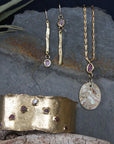 Eos Cuff - Ruby + Brass - KMJ Emilie Shapiro Jewelry - Bracelets