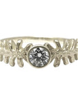 Fern Dell Solitaire Diamond Ring - 14k White Gold + Diamond - KMJ Sarah Swell Jewelry Jewelry - Bridal