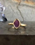 Guardian Ring - Ruby + Brass