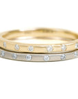 Contemporary Diamond Stacker - 18ky Gold, 14kpw Gold + VS Diamonds - KMJ Kate Maller Jewelry Jewelry - Bridal