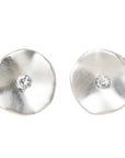 Seed Studs - Silver + Diamonds