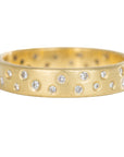 18ky Gold Scattered Diamond Band (Diamonds All The Way Around) - 4mm, 7mm, 10mm
