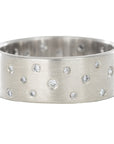 18kpw Scattered Diamond Band (Diamonds All The Way Around) - 4mm, 7mm, 10mm - KMJ Kate Maller Jewelry Jewelry - Rings