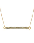 Terra Bar Necklace - 22k/18k Gold + Oxidized Silver
