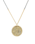 Sol Burst Necklace - 22k/18k Gold, Oxidized Silver + Reclaimed Diamonds