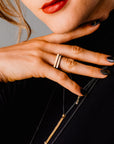 Slice Stacking Rings - 22k/18k Gold, Oxidized Silver + Reclaimed Brilliant Diamonds