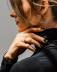Slice Square Hoops - 22k/18k Gold + Oxidized Silver - KMJ Kate Maller Jewelry Jewelry - Earrings