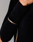 Slice Bangle - 22k Gold + Oxidized Silver - KMJ Kate Maller Jewelry Jewelry - Bracelets