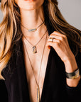 Long Ravine Necklace - 22k/18k Gold + Oxidized Silver - KMJ Kate Maller Jewelry Jewelry - Necklaces