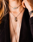 Boulder Diamond Necklace - 22k/18k Gold, Oxidized Silver + Reclaimed Diamonds - KMJ Kate Maller Jewelry Jewelry - Necklaces
