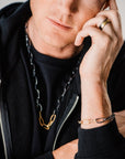 Black + Gold Chain Bracelet - 22k/18k gold, Oxidized Silver - KMJ Kate Maller Jewelry Jewelry - Bracelets
