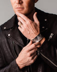 Silver Slice Cuff - Oxidized Silver - KMJ Kate Maller Jewelry Jewelry - Mens