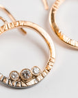 Mini Turning Aspen Earrings with Diamonds - 18k Gold, Oxidized Silver + Reclaimed Diamonds - KMJ Kate Maller Jewelry Jewelry - Earrings