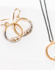 Mini Turning Aspen Earrings with Diamonds - 18k Gold, Oxidized Silver + Reclaimed Diamonds - KMJ Kate Maller Jewelry Jewelry - Earrings