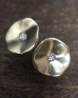 Seed Studs - Silver + Diamonds