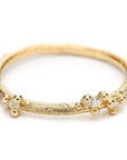 Small Asymmetric Diamond Encrusted Band - 14k Gold + Diamonds - KMJ Ruth Tomlinson Jewelry - Bridal