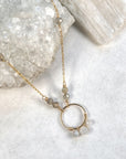 Fleur Necklace - 14k Gold Fill + Labradorite
