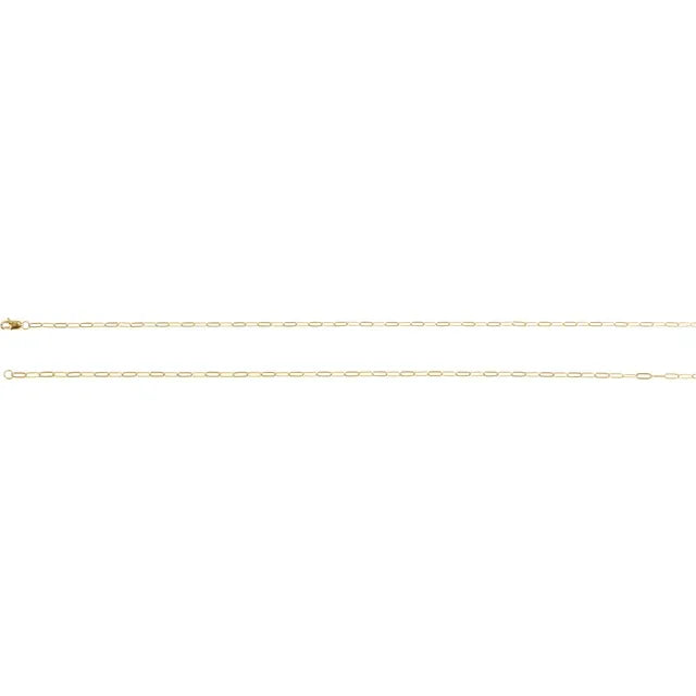 14ky Gold-Fill 2.1 mm Paperclip-Style 18" Chain