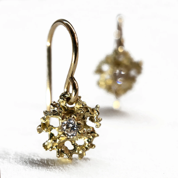 Star Earrings  - 14ky Gold + Diamonds
