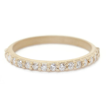 Pave Medium Band - 18k Yellow Gold + Diamonds (.23 ctw)