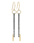 Classic Aspen Earrings - 14k gold, Oxidized Silver + Reclaimed Diamonds - KMJ Kate Maller Jewelry Jewelry - Earrings