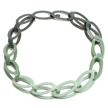 14 pc Oval Chain - Gradiant, Green Gradiant
