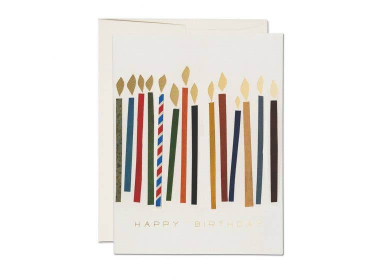 Candles birthday greeting card - KMJ Red Cap Cards Card