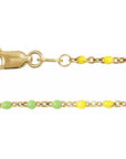 Multicolor Enamel Bead Cable Chain - 18" 14ky Gold-Fill