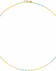 Multicolor Enamel Bead Cable Chain - 18" 14ky Gold-Fill