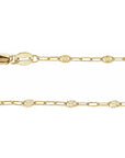 Light Paperclip-Style Starburst Mirror Chain - 18" 14ky Gold-Fill